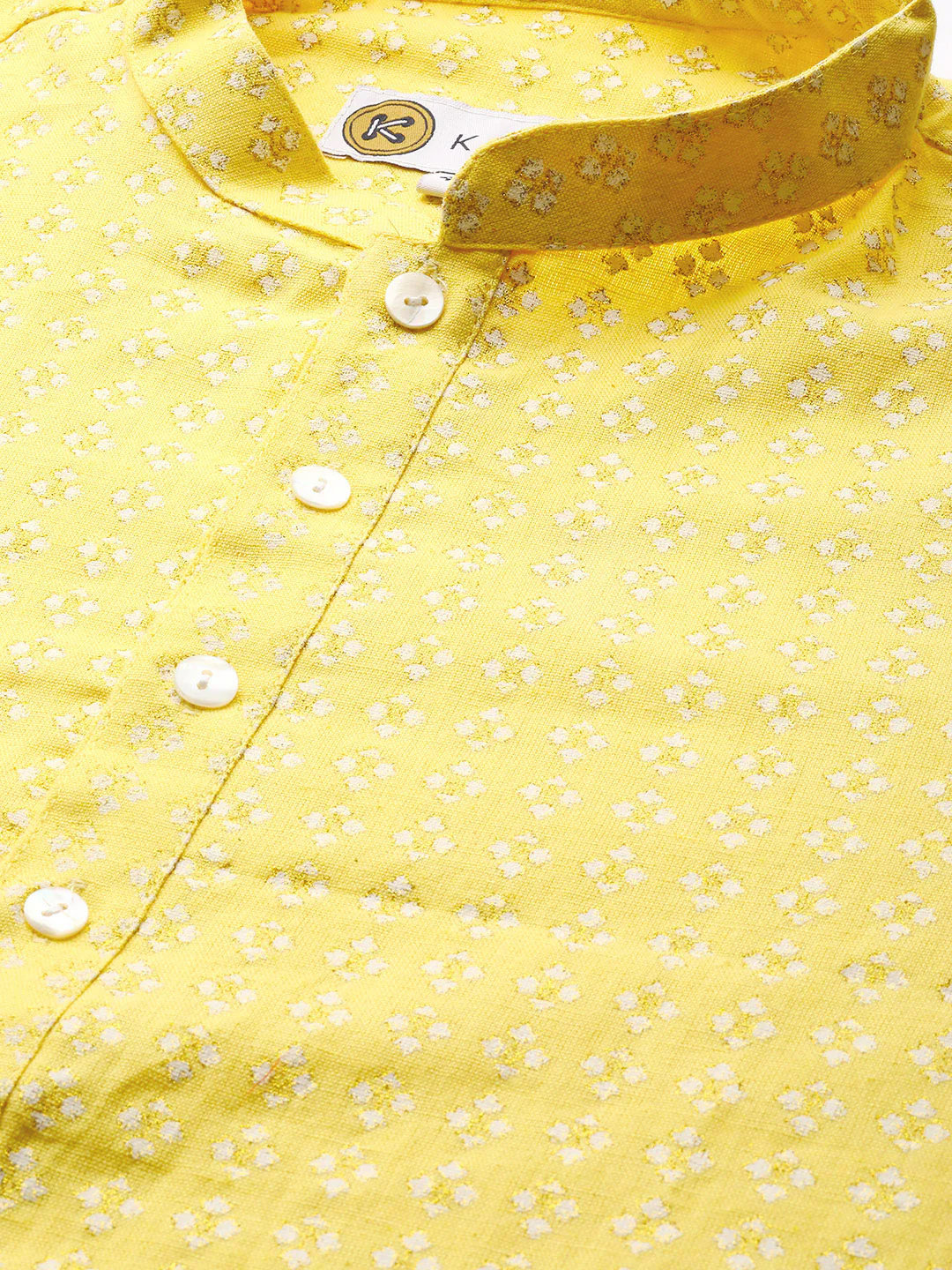 Kisah Men Yellow Kurta Set - Image 7