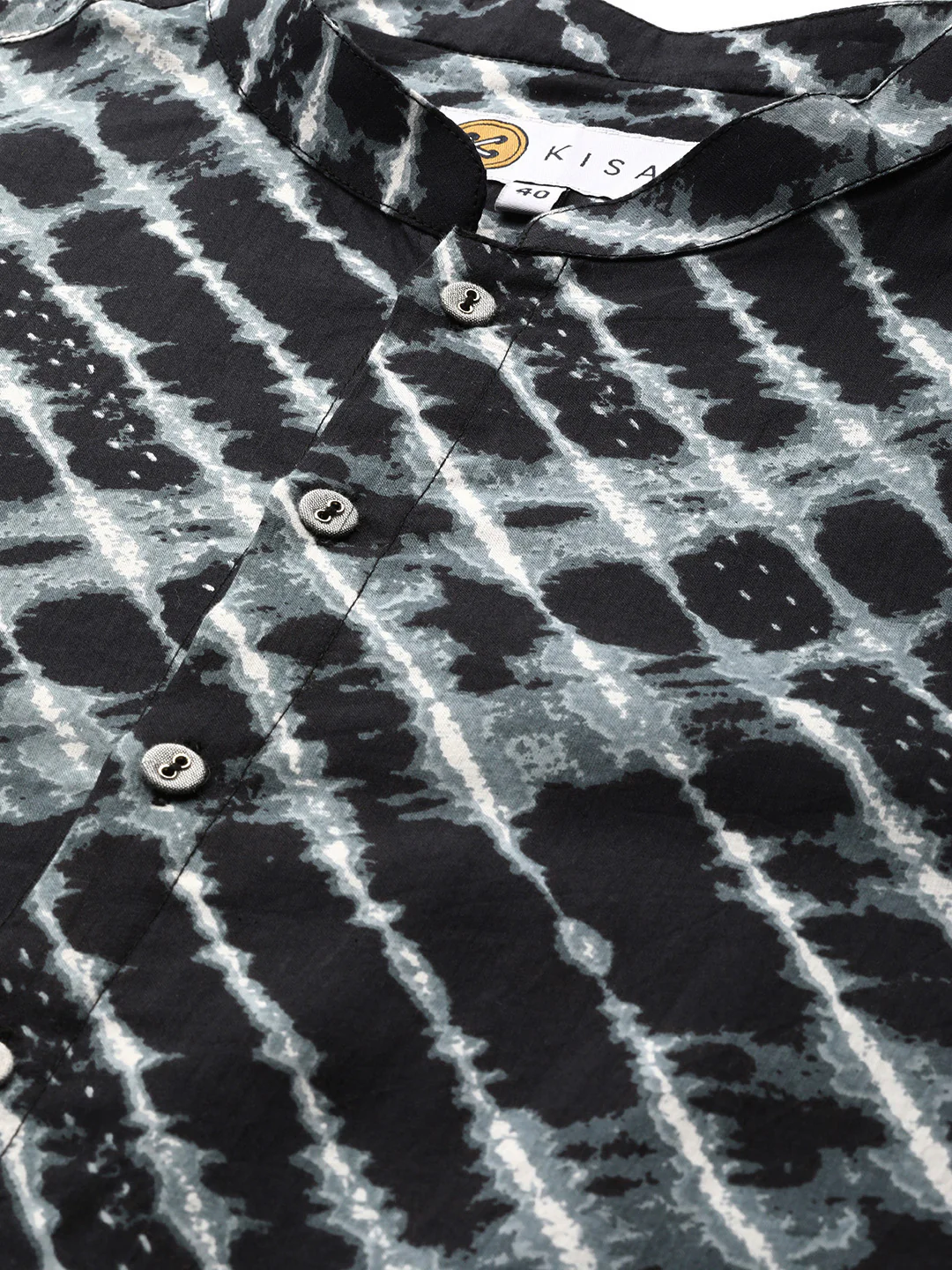 Kisah Men Black Kurta Set - Image 4