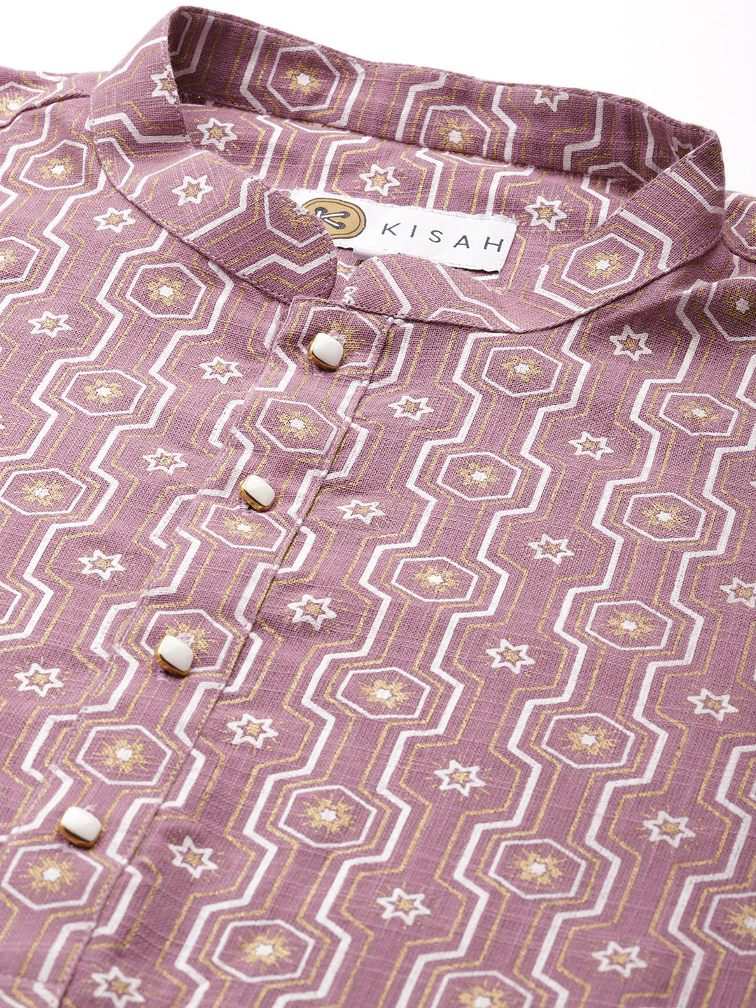 Men Purple Kurta Set - Image 6