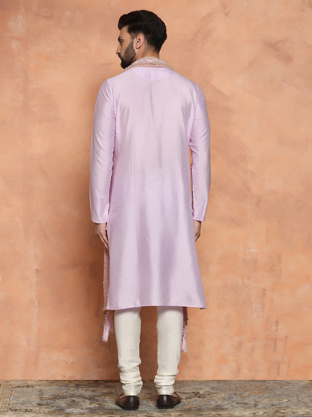 Light Pink Kurta Churidar with Dupatta - Image 6