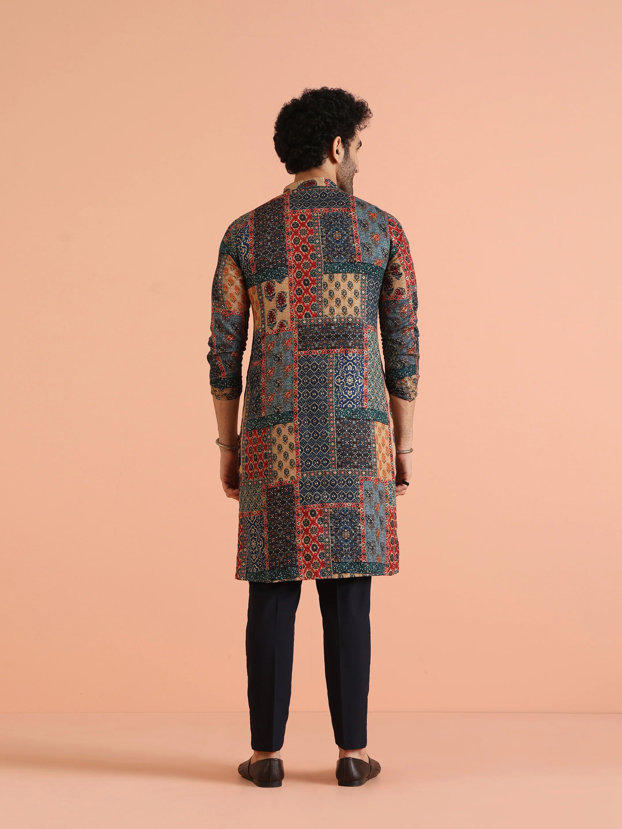 Multi Color Cotton Printed Kurta - Image 5