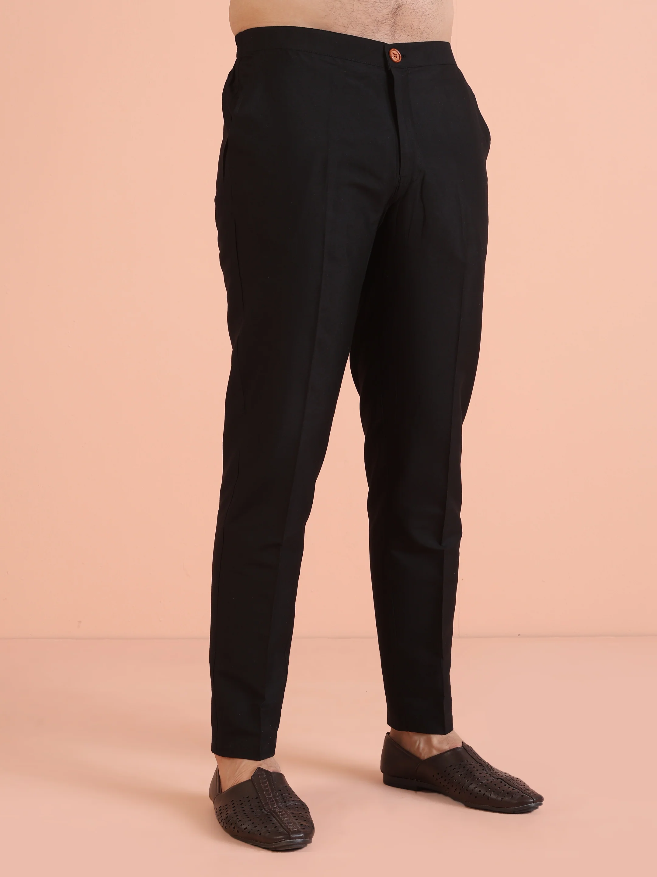 Black Printed Nehru Jacket Kurta Set - Image 6
