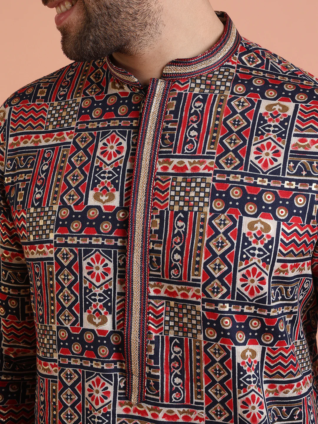 Multicolor Printed Kurta Trouser Set - Image 5