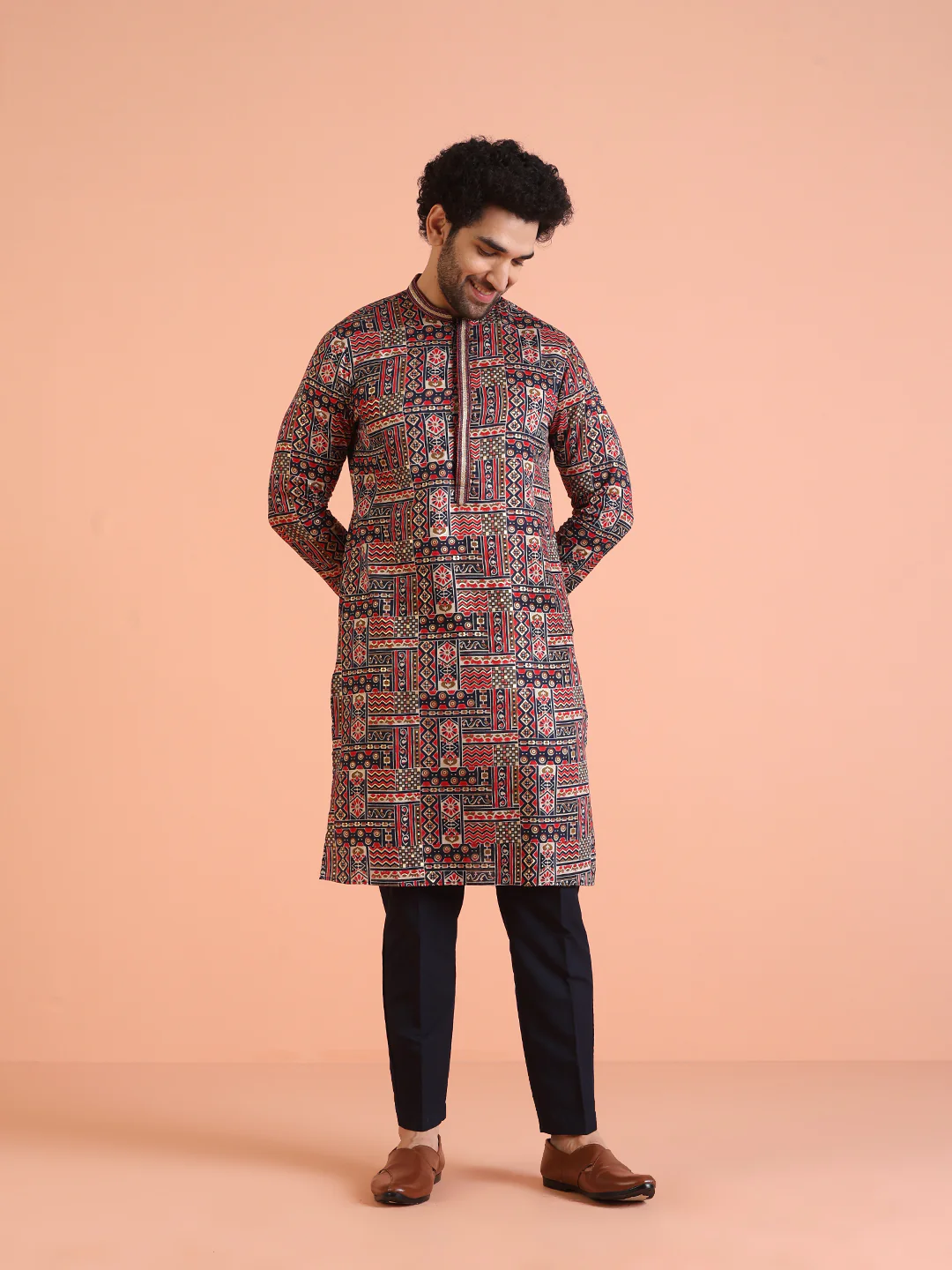 Multicolor Printed Kurta Trouser Set - Image 8
