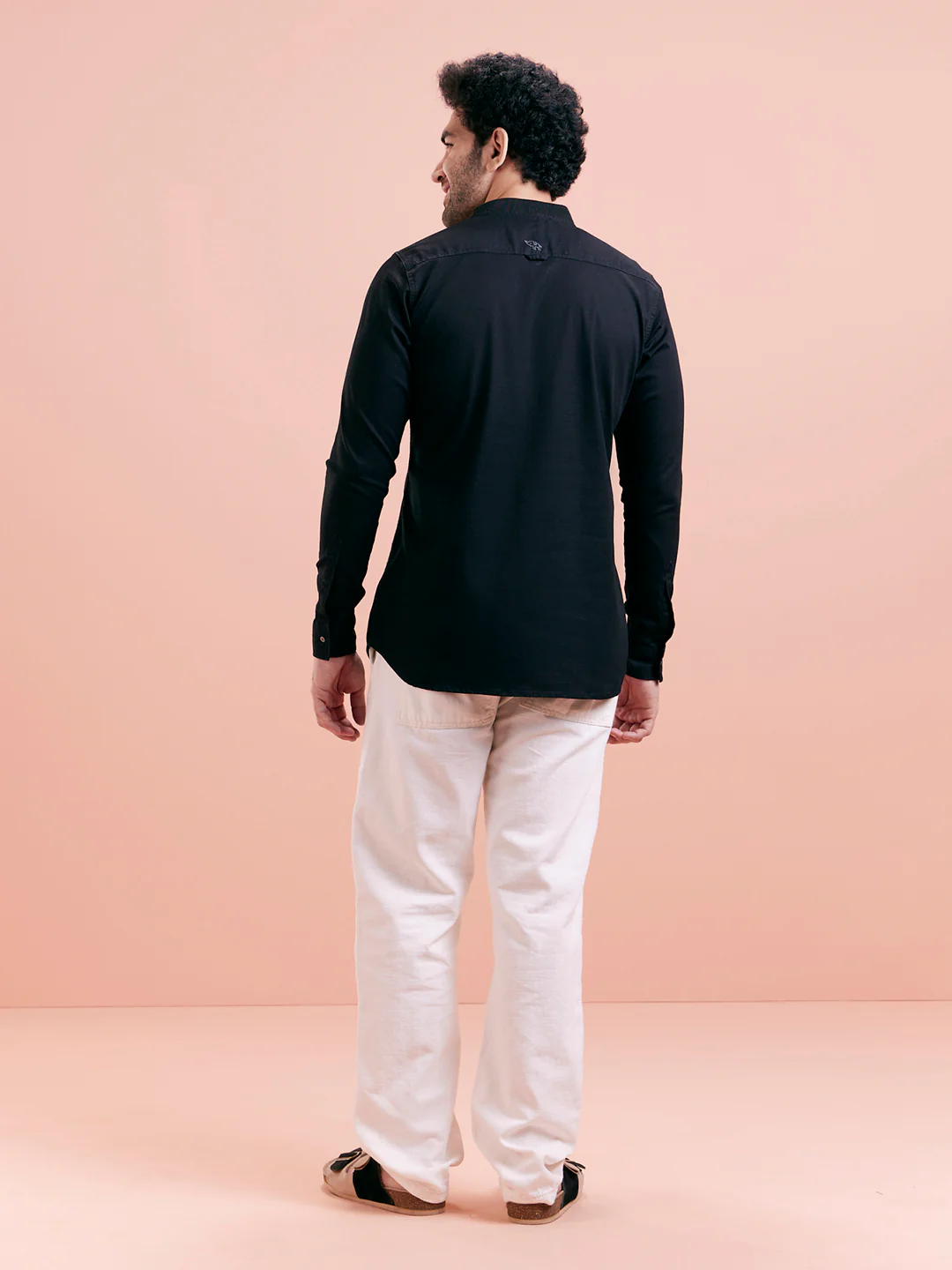 Black Denim Short Kurta - Image 4