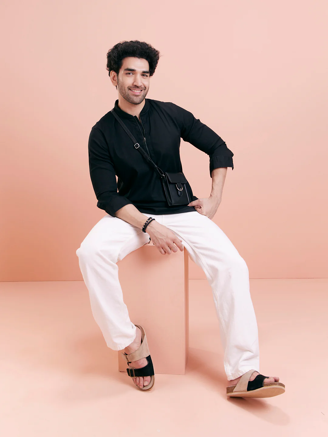 Black Denim Short Kurta - Image 5