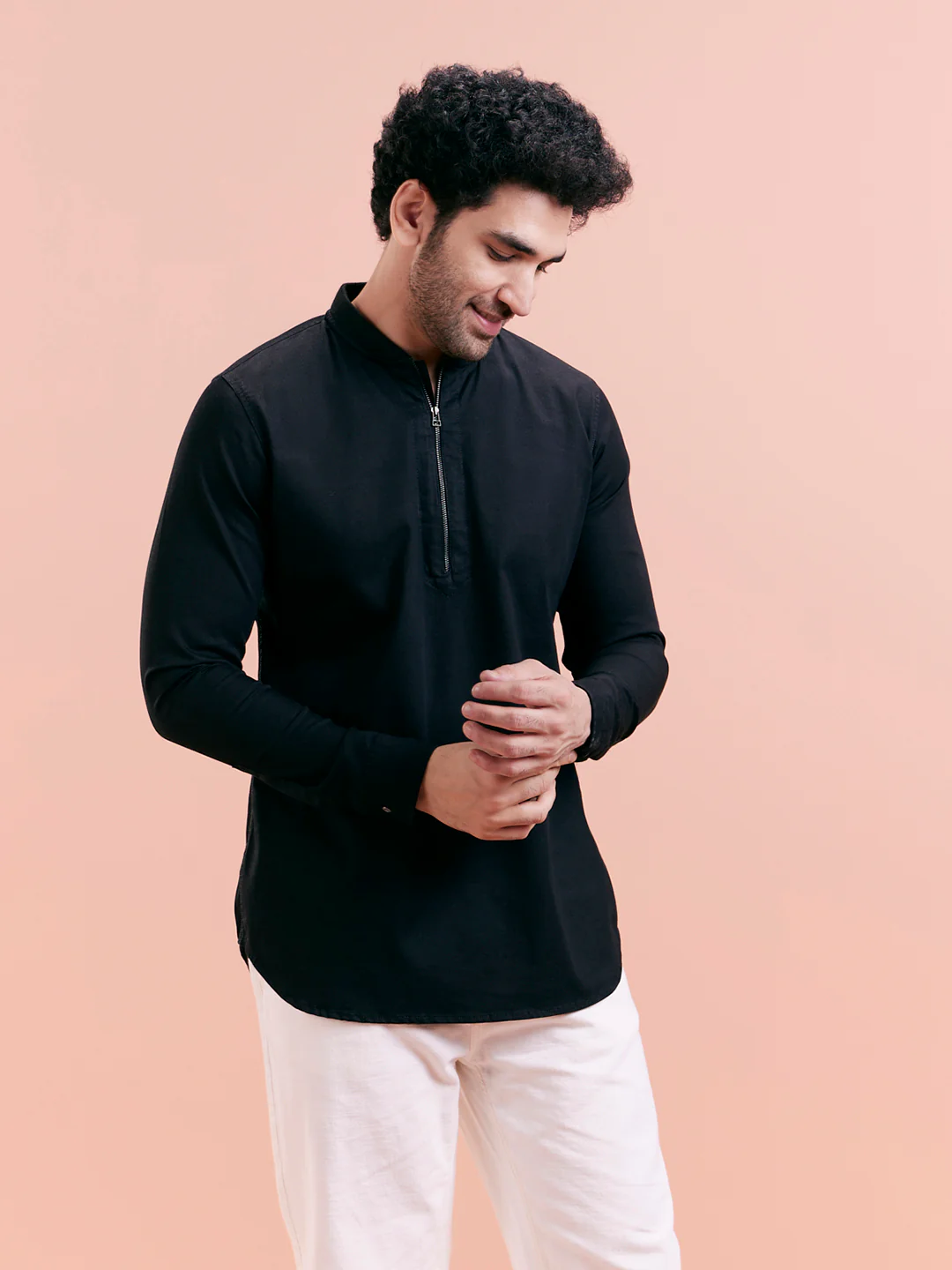 Black Denim Short Kurta - Image 8