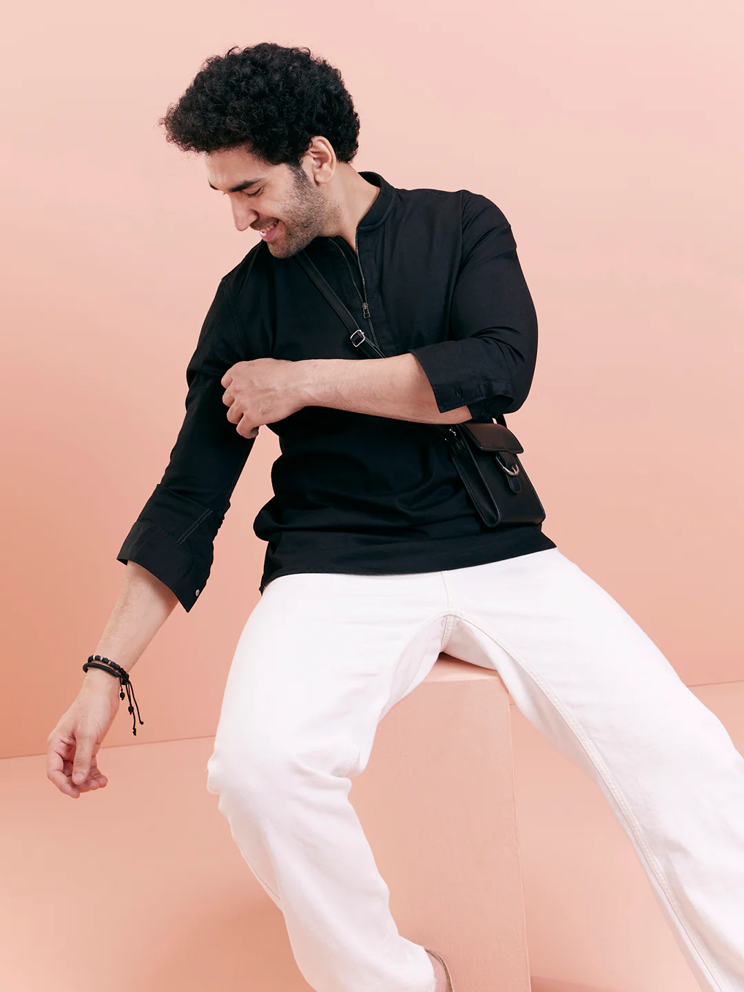 Black Denim Short Kurta - Image 9
