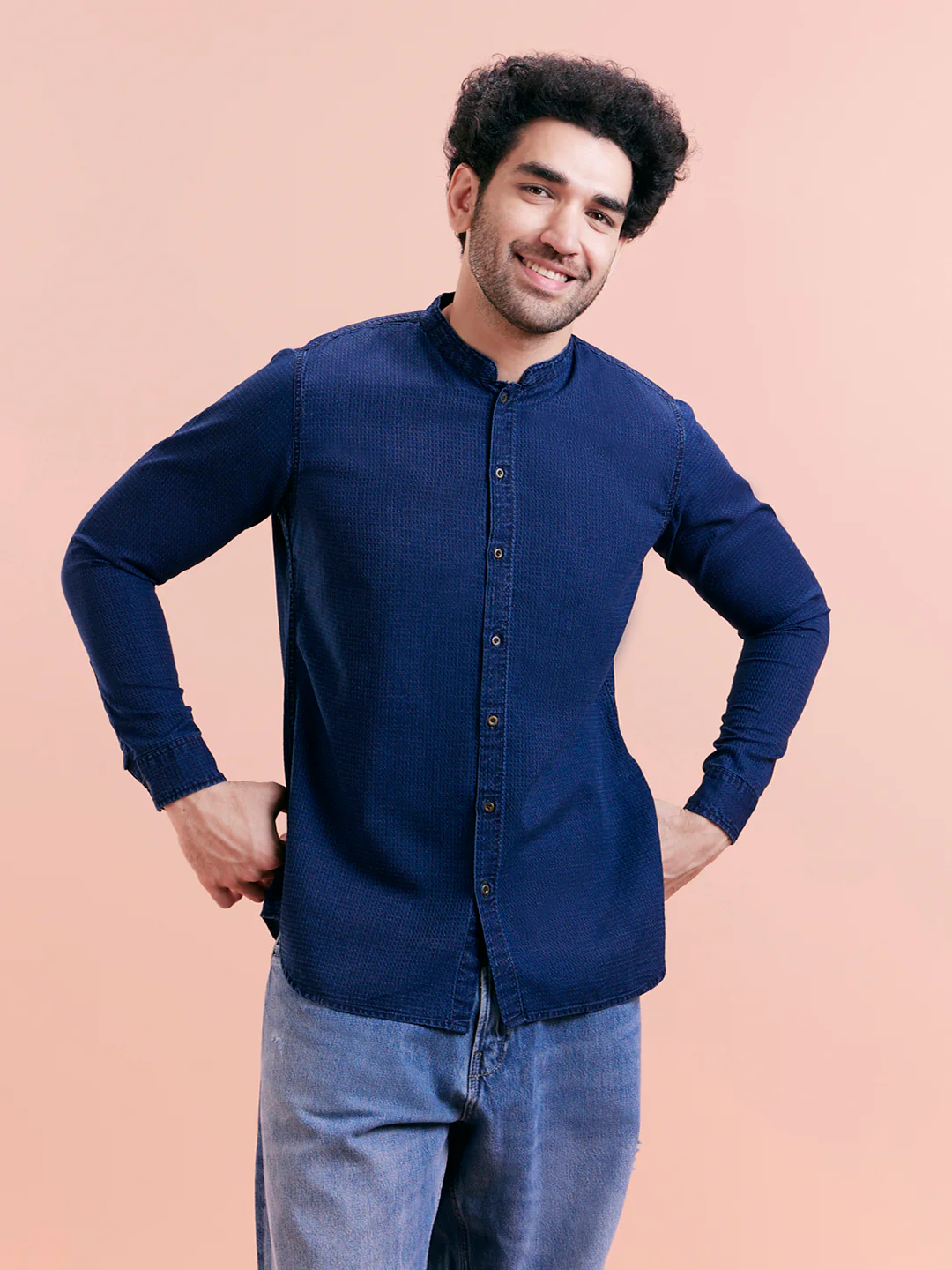 Indigo Blue Denim Short Kurta - Image 7