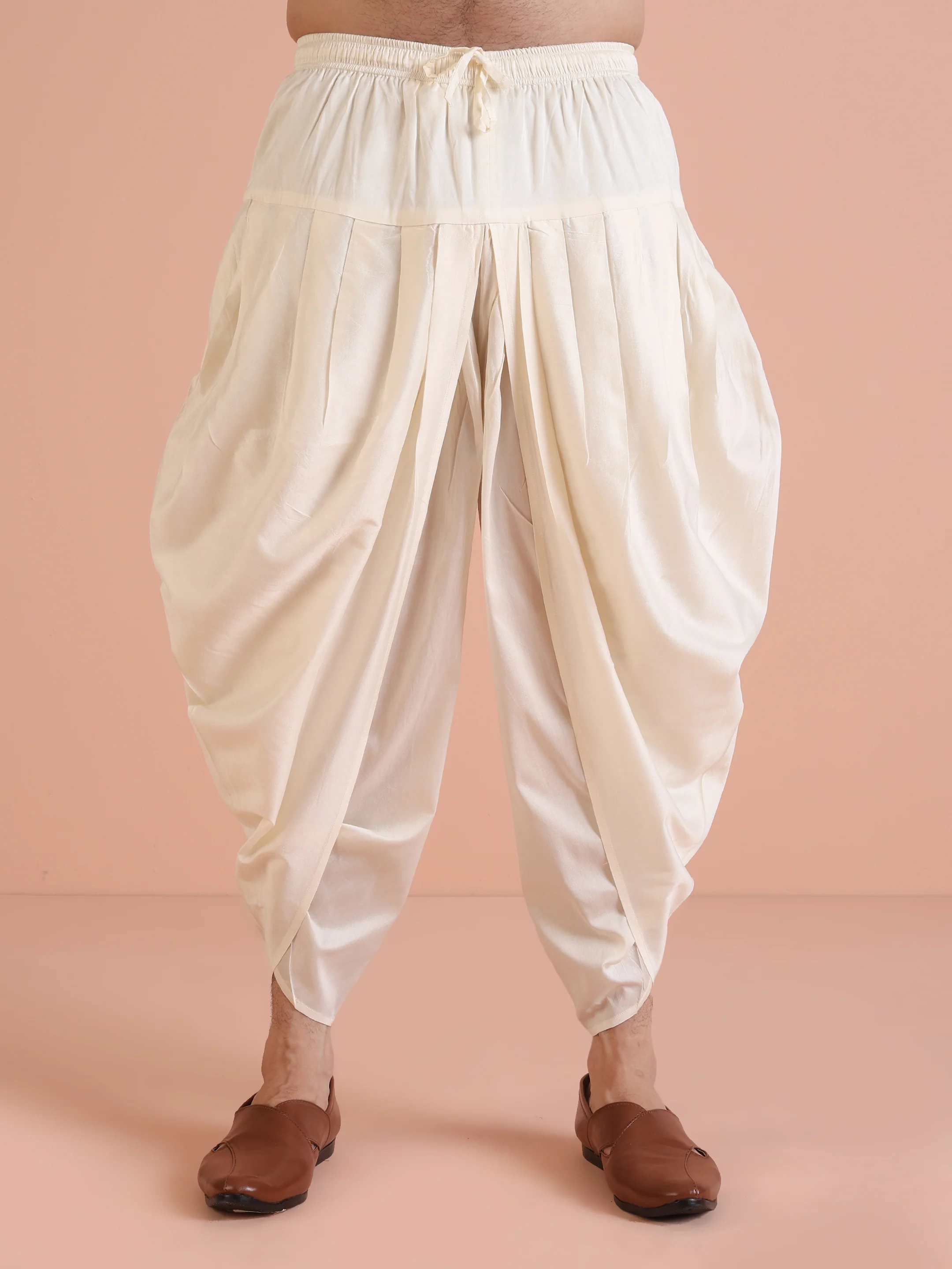 Wine Jacquard Sherwani with Cream Dhoti - Image 6