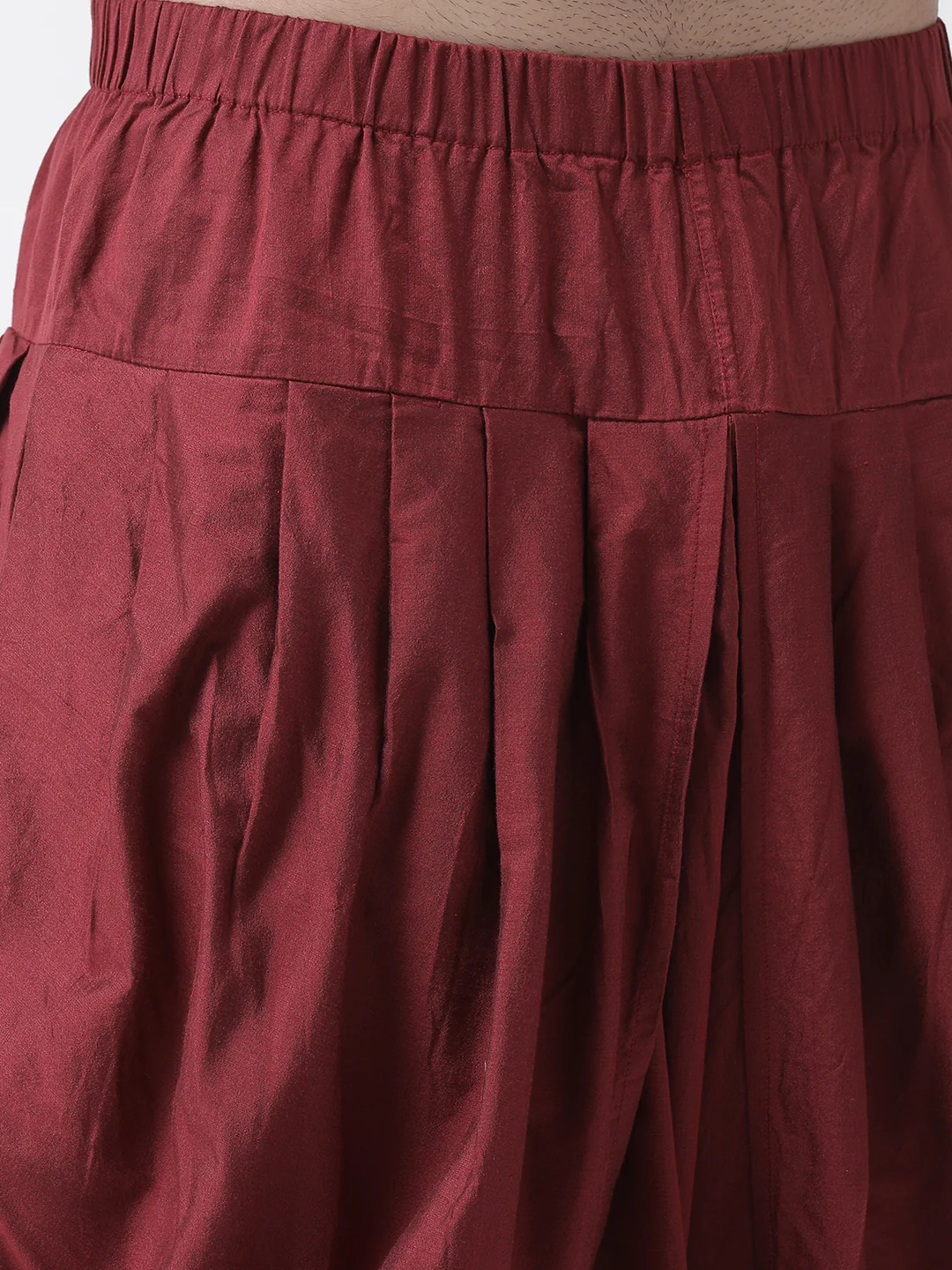 Men's Gold Indowestern Set With Dhoti - Image 5