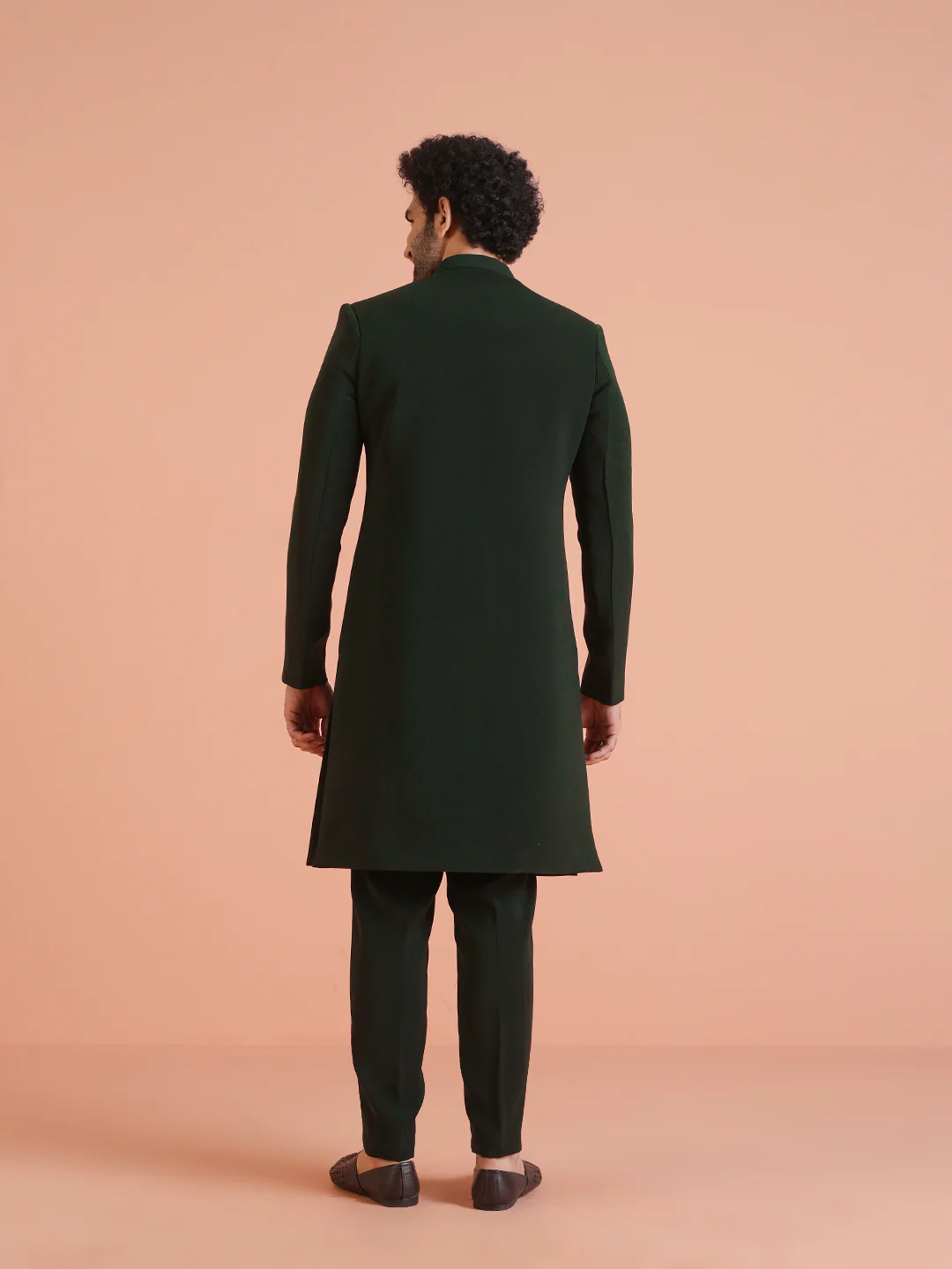 Green Sherwani Trouser Set - Image 4