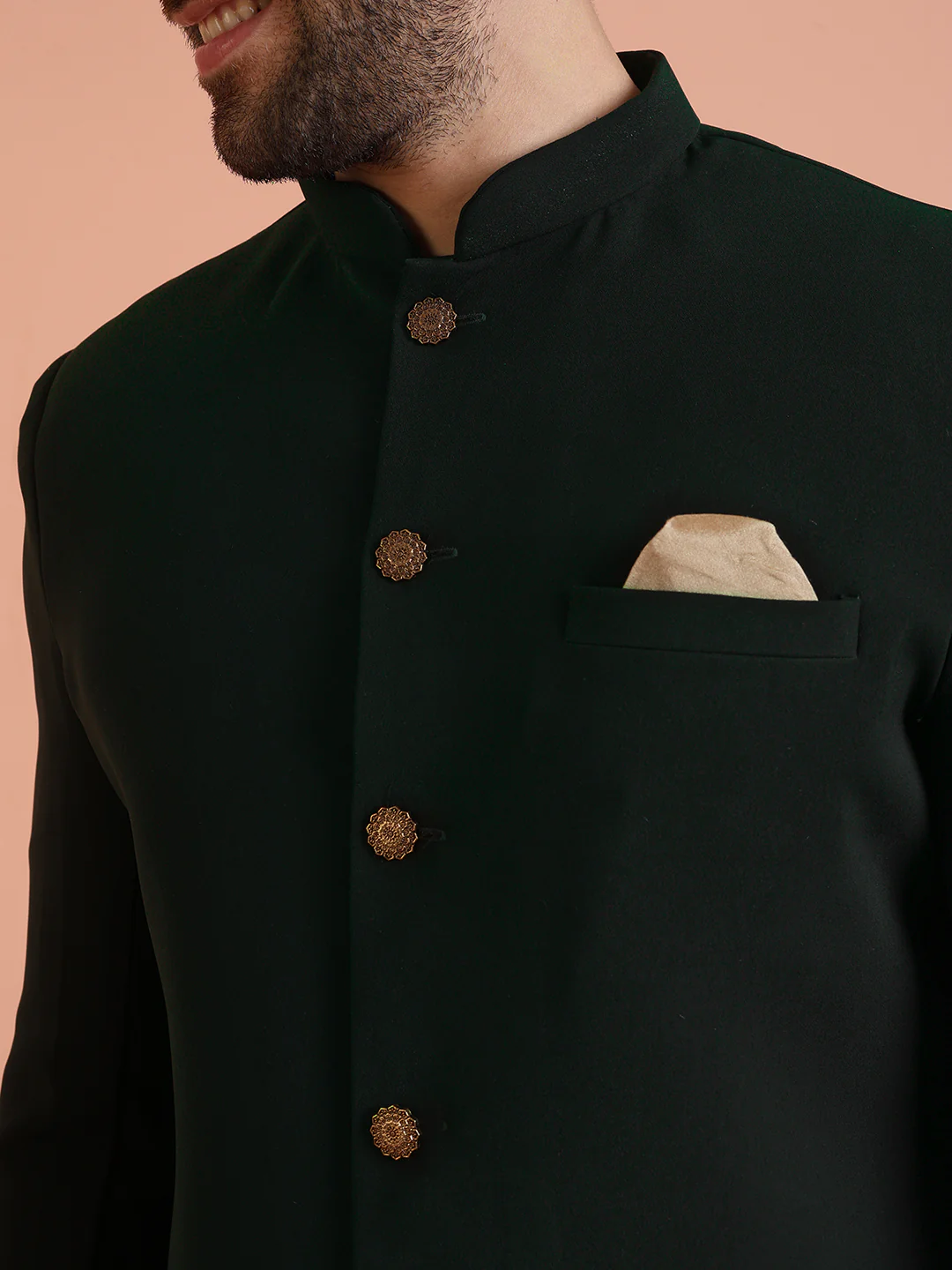 Green Sherwani Trouser Set - Image 5