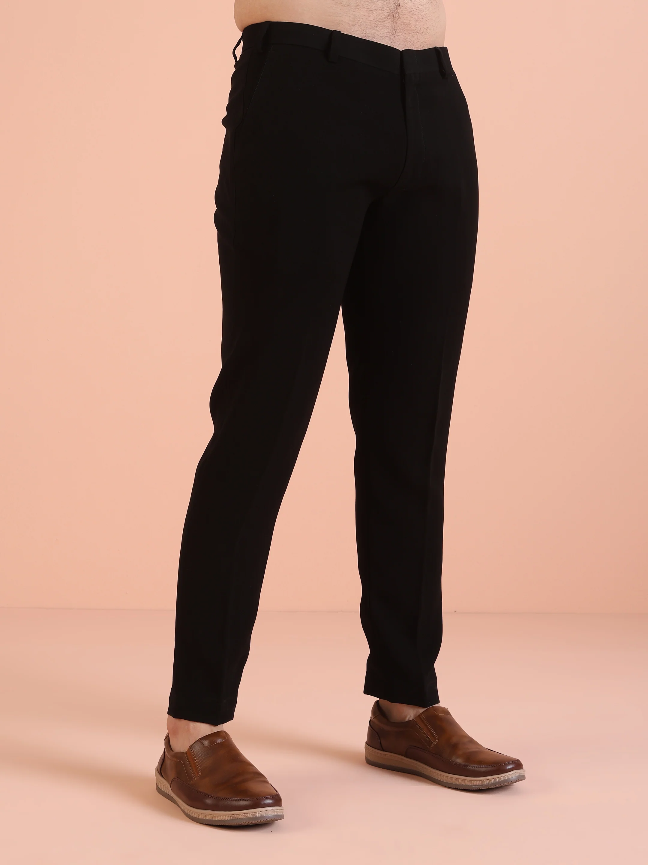 Black Classic Bandhgala Set with Trousers - Image 6