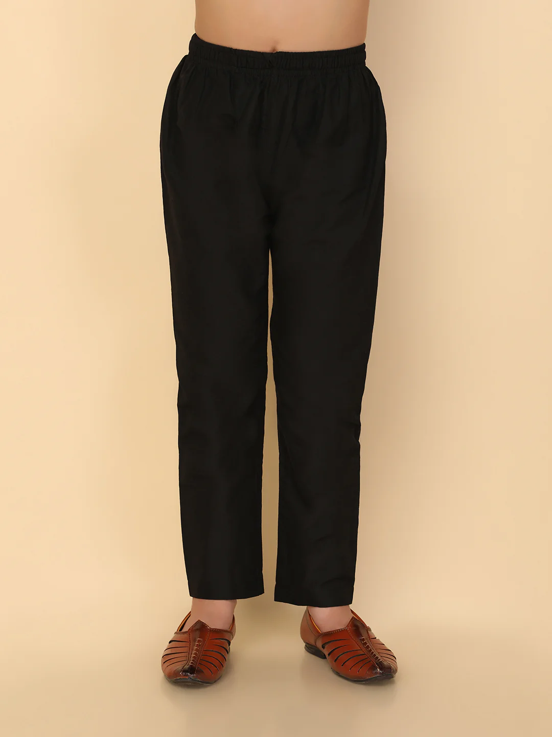 Boys Black Cotton Blend Pyjama