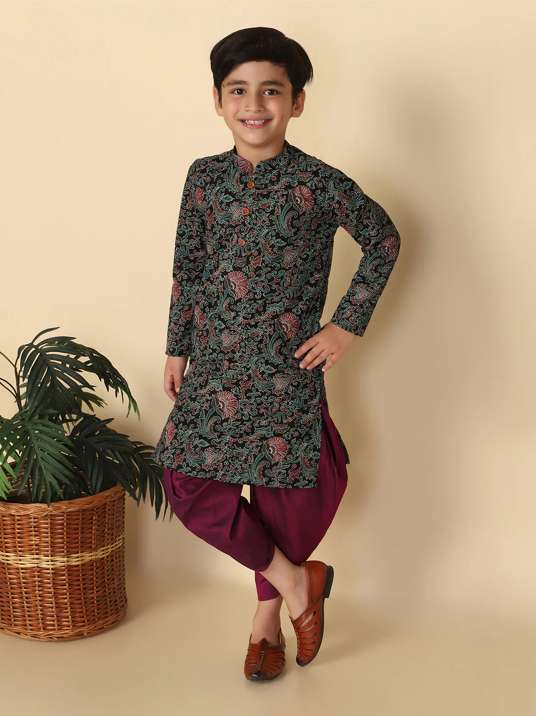 Boy's Margenta Dhoti - Image 6