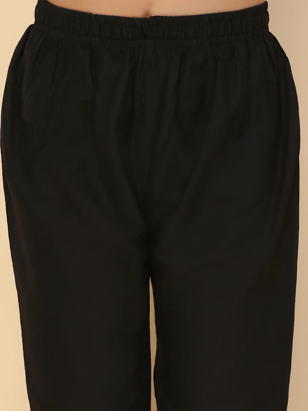 Boy's Black Solid Kurta Churidar Set - Image 6