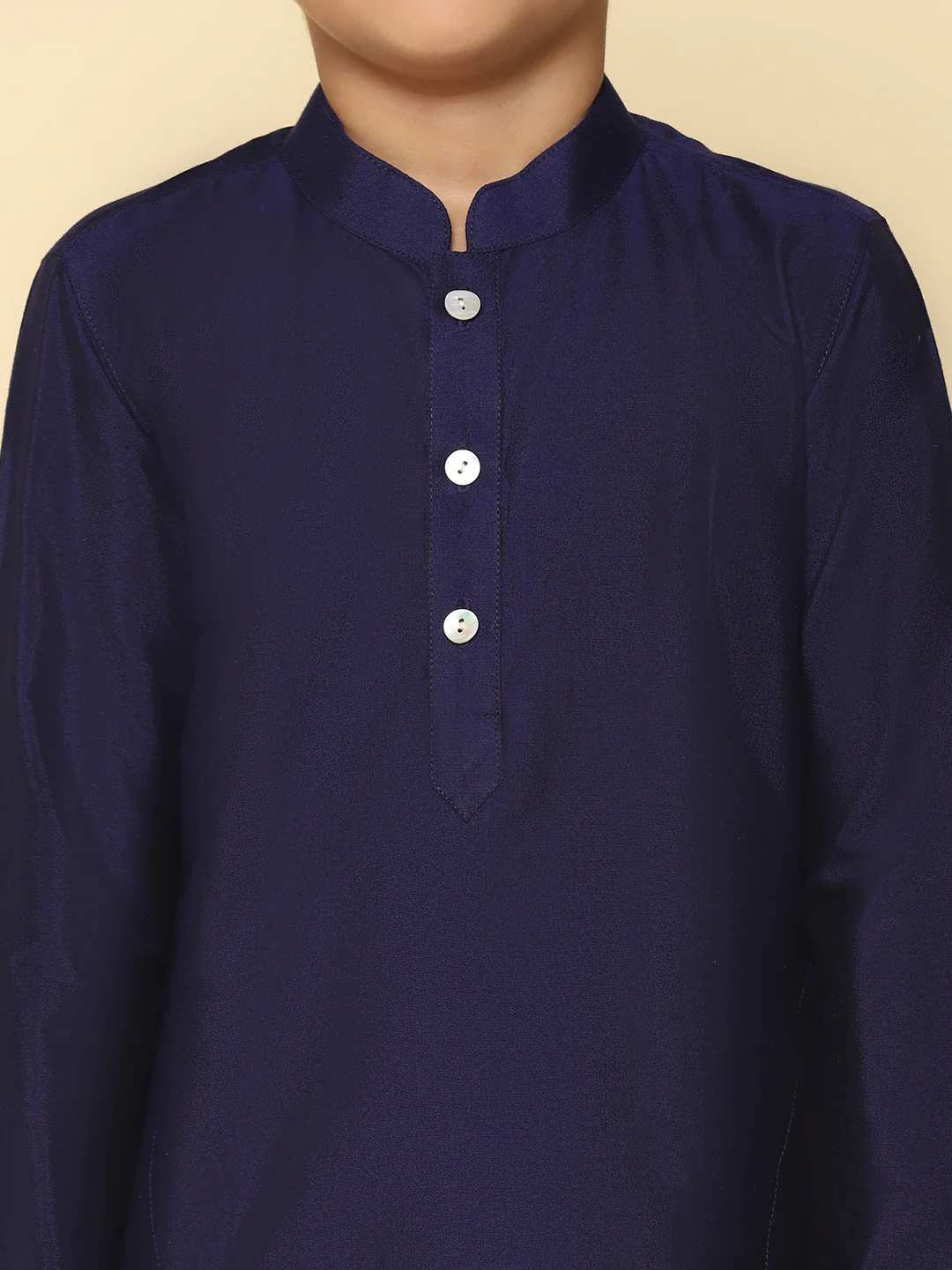 Boy's Blue Kurta Dhoti Set - Image 5