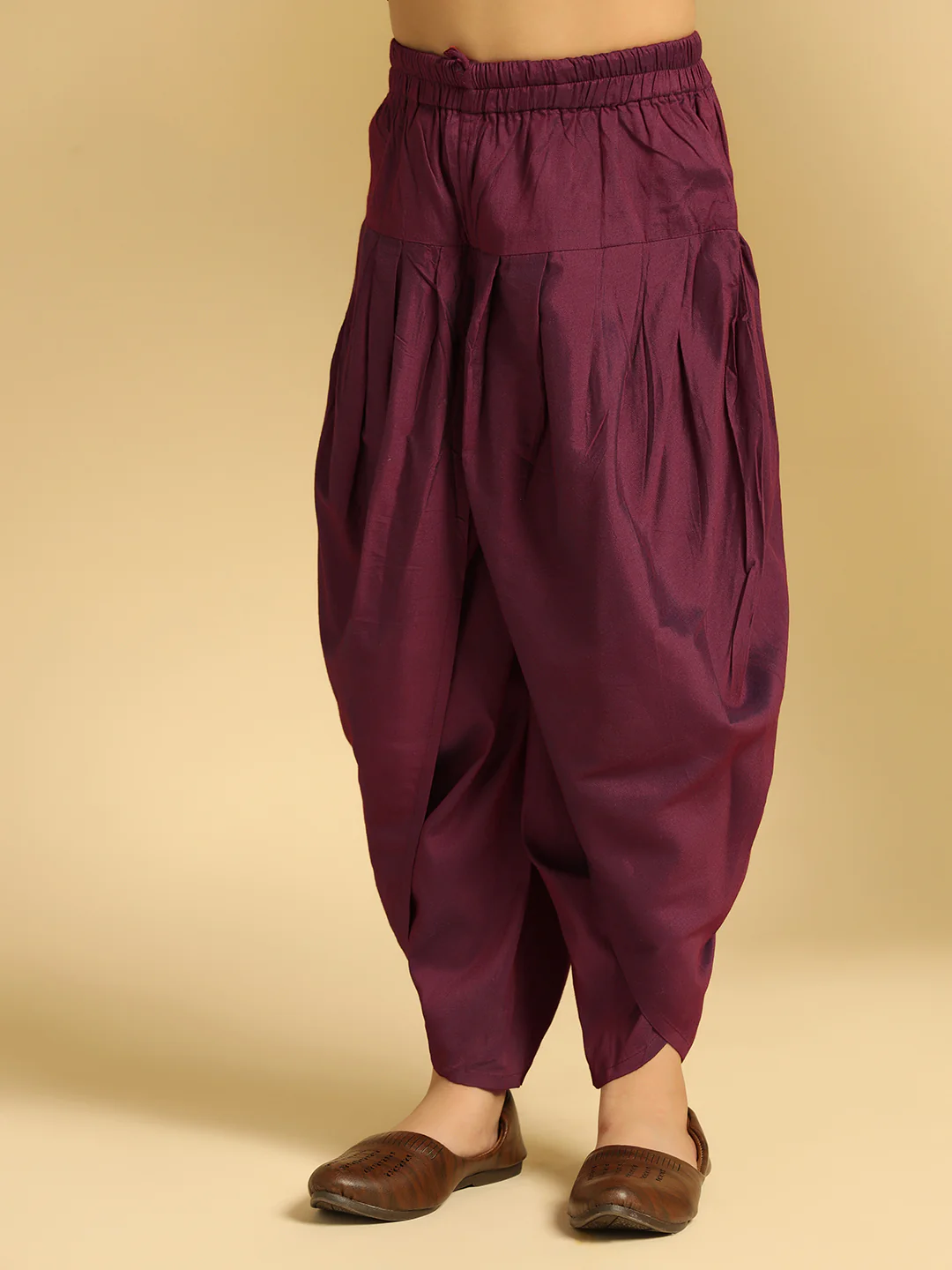 Boy's Blue Self Design Kurta Dhoti Set - Image 6