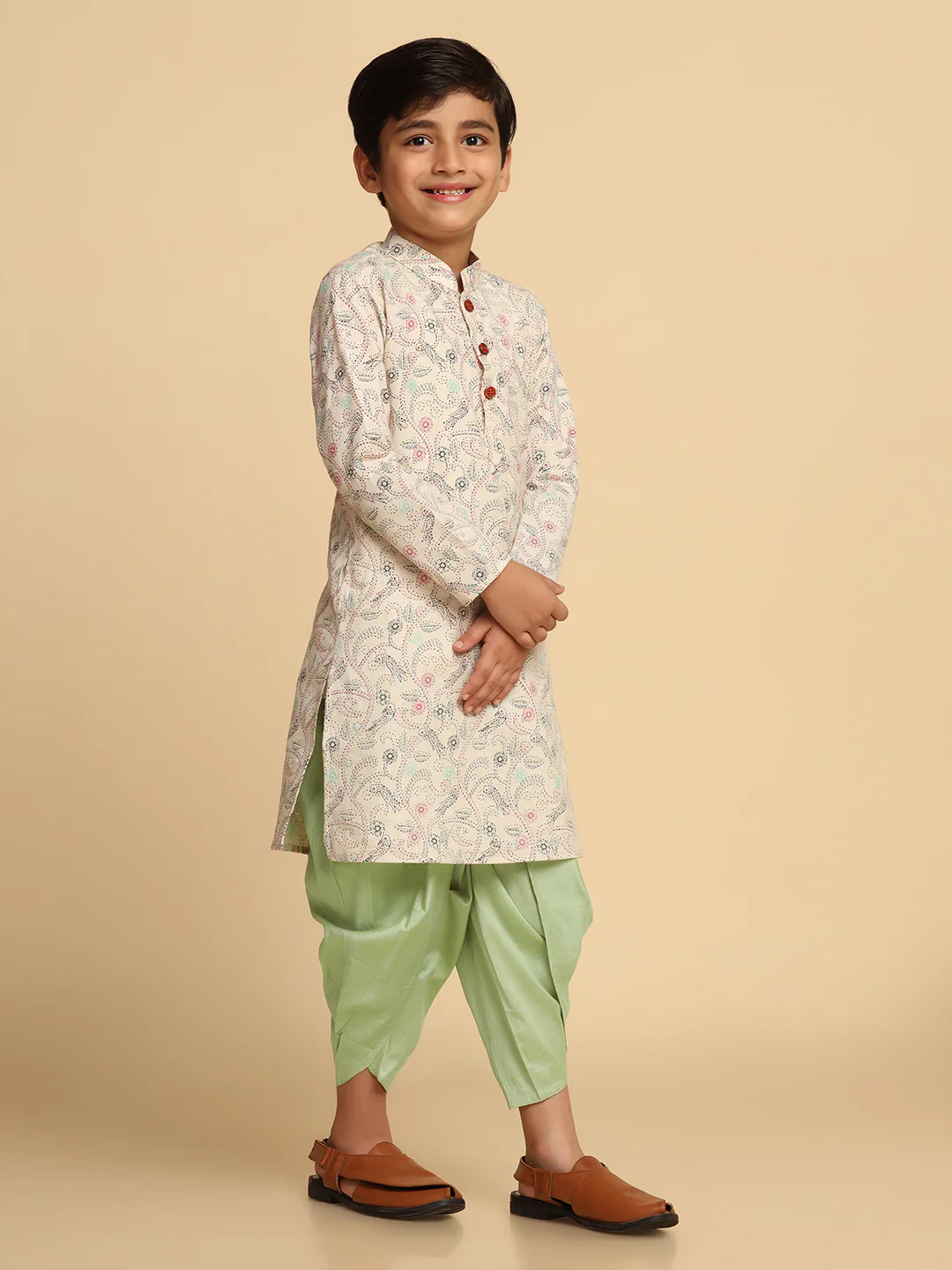 Boy's Multi kurta Dhoti Set - Image 2