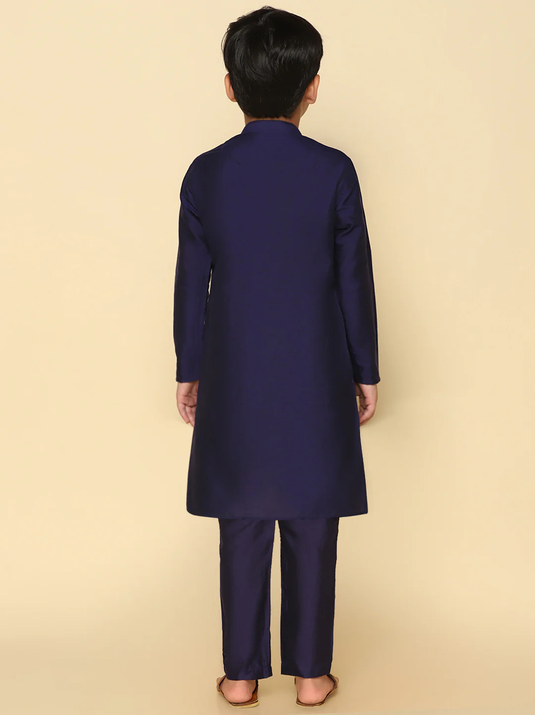Kisah Boys Navy Blue Kurta Pyjama Set - Image 4