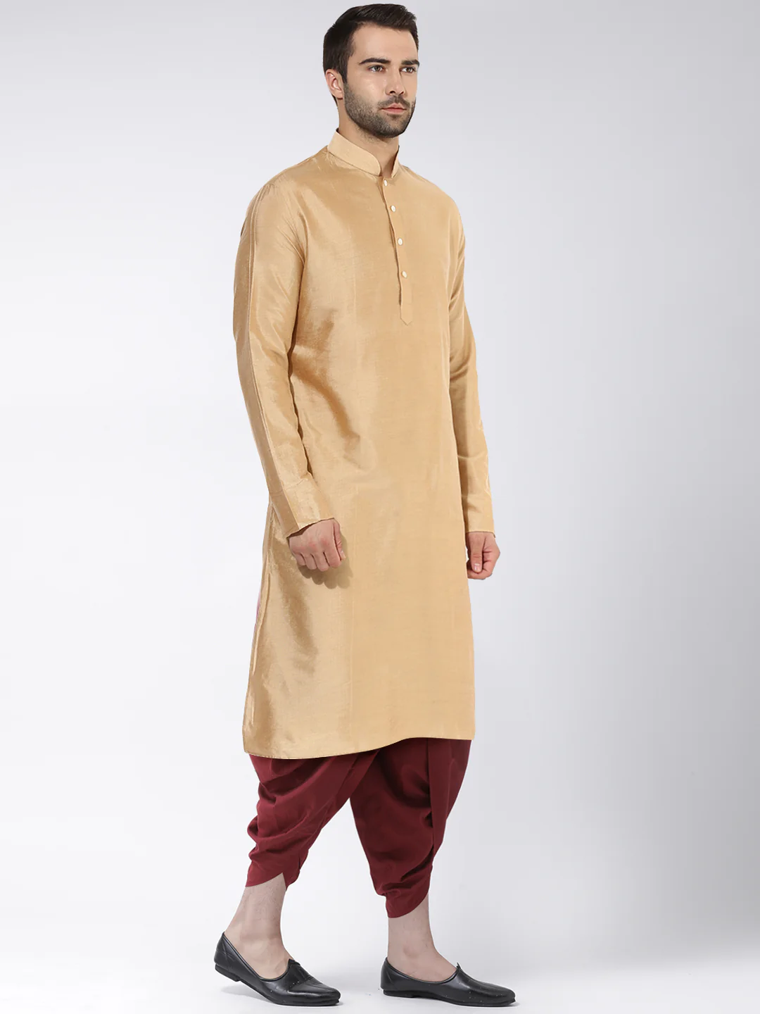Kisah Men Beige Kurta Dhoti Set - Image 2