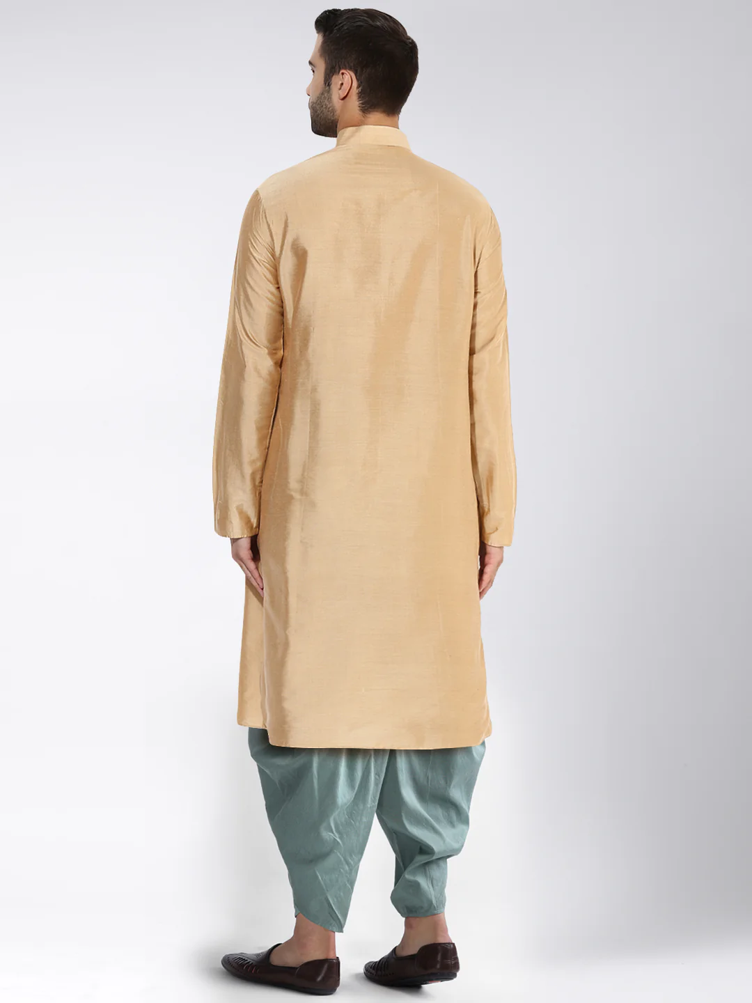Kisah Men Beige Kurta Dhoti Set - Image 4