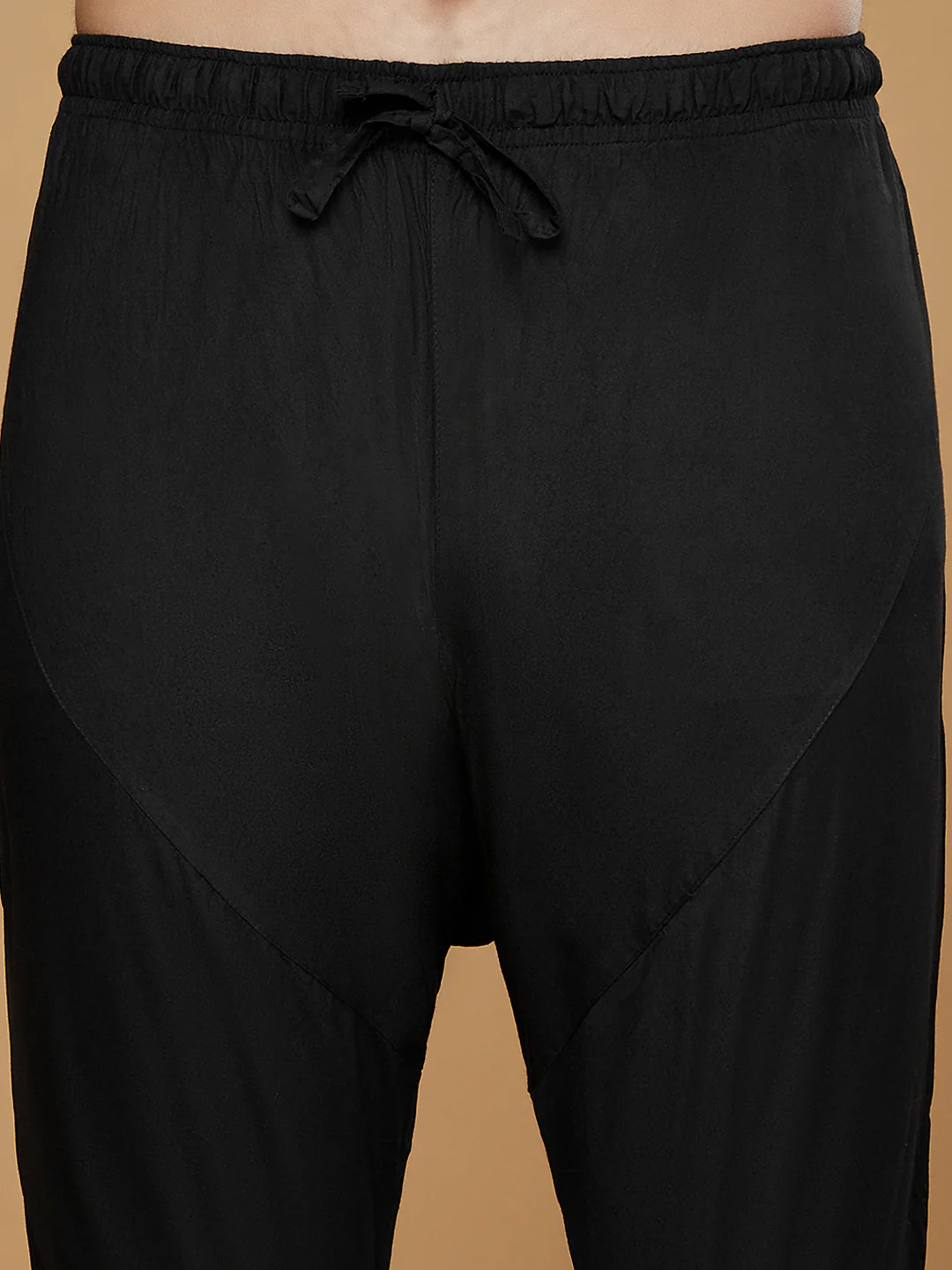Black Cotton Kurta Churidar with Striped Dupatta - Image 7