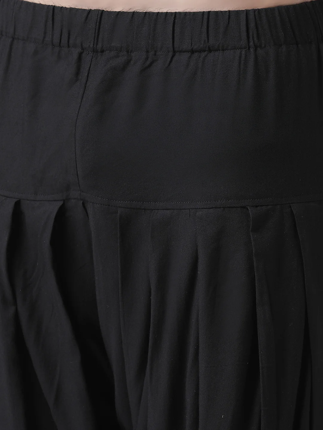 Black Silk Blend Sequins Striped Pathani Kurta Patiyala Set - Image 6