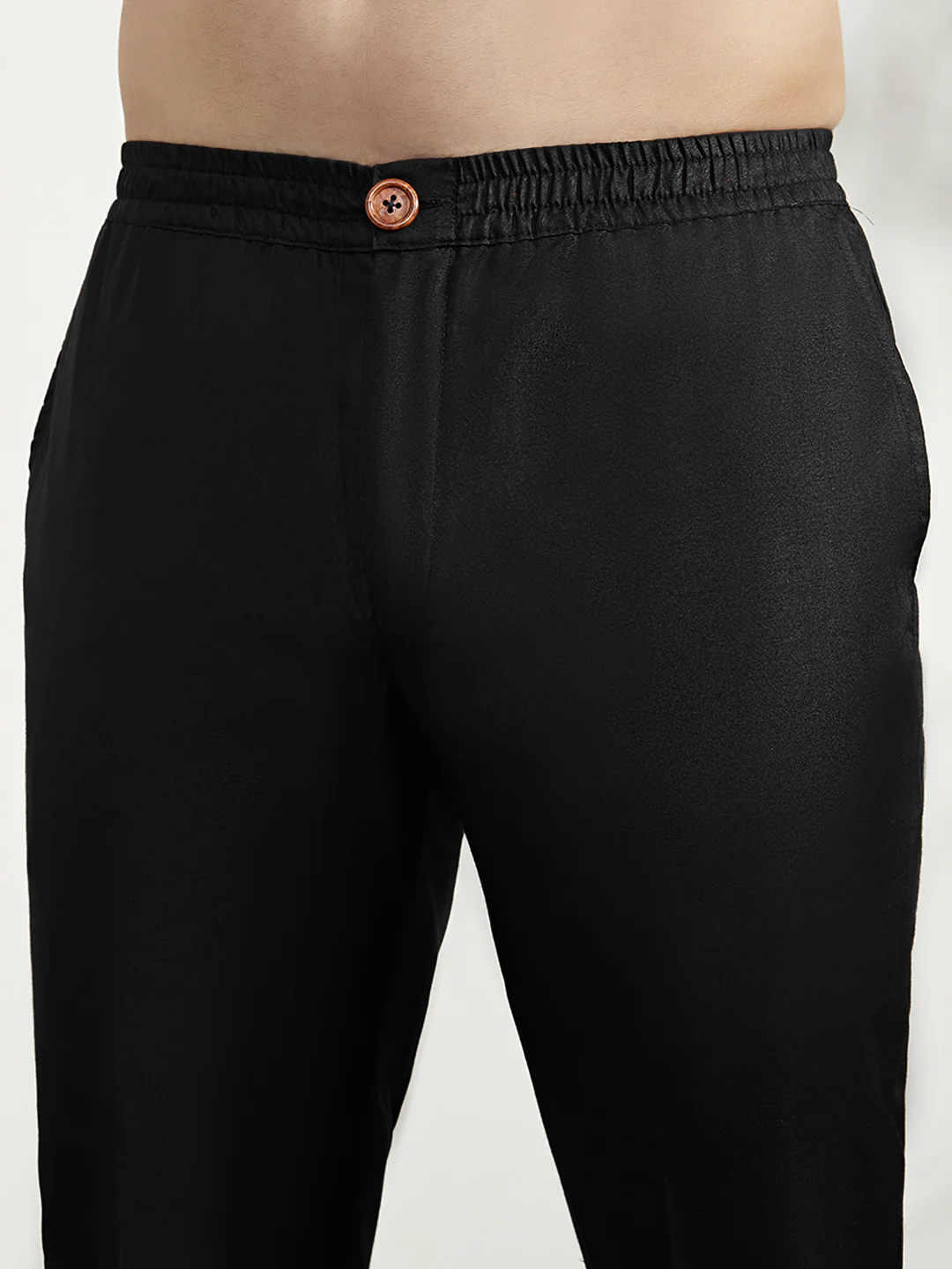 Men Black Kurta Trouser Set - Image 6
