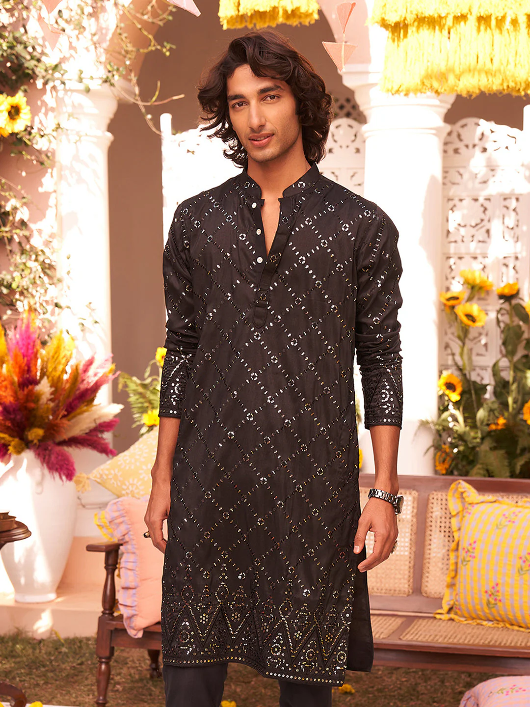 Black Mirror Work Kurta â€“ Festive & Wedding Wear - Image 10
