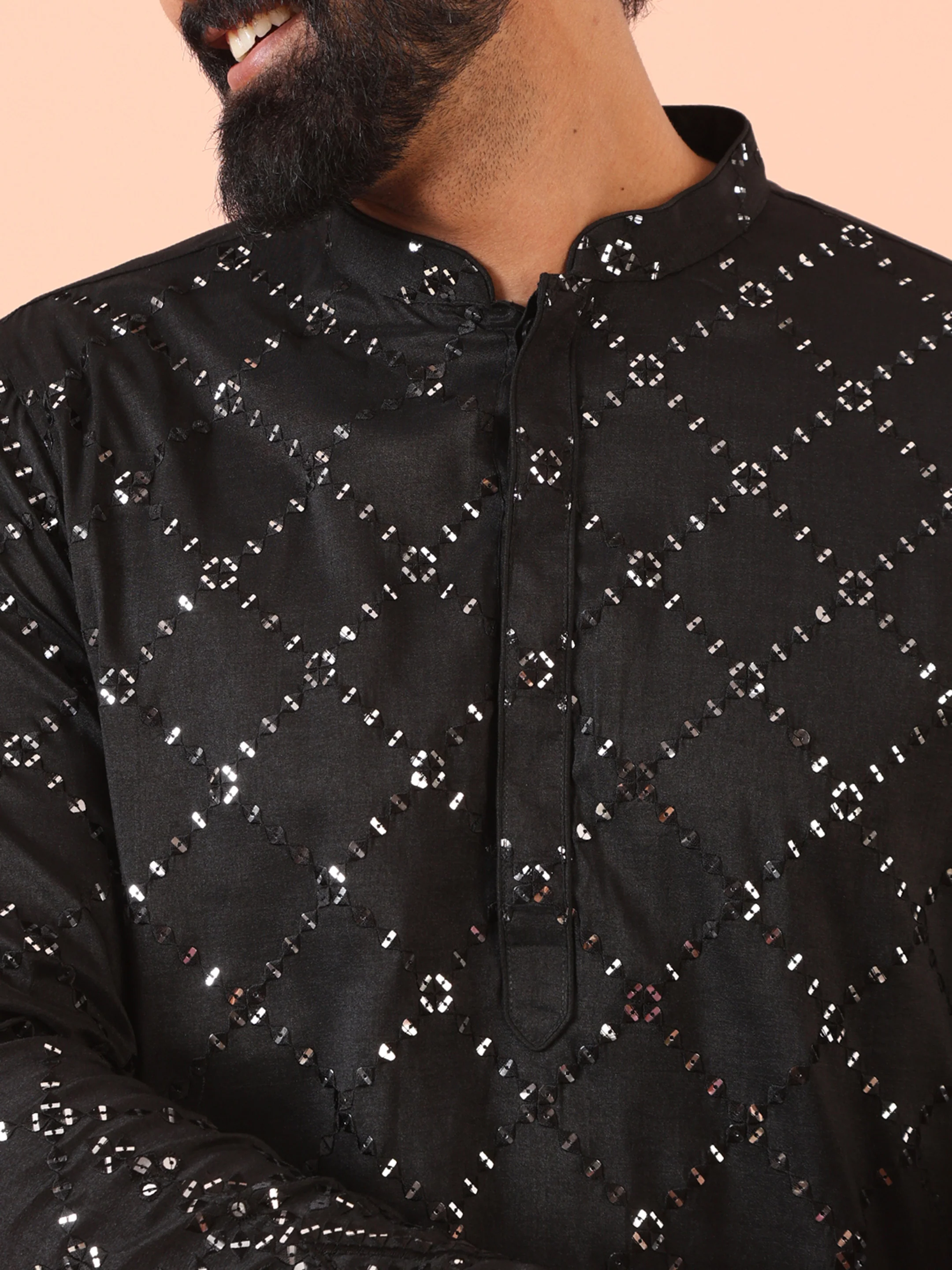 Black Mirror Work Kurta â€“ Festive & Wedding Wear - Image 6