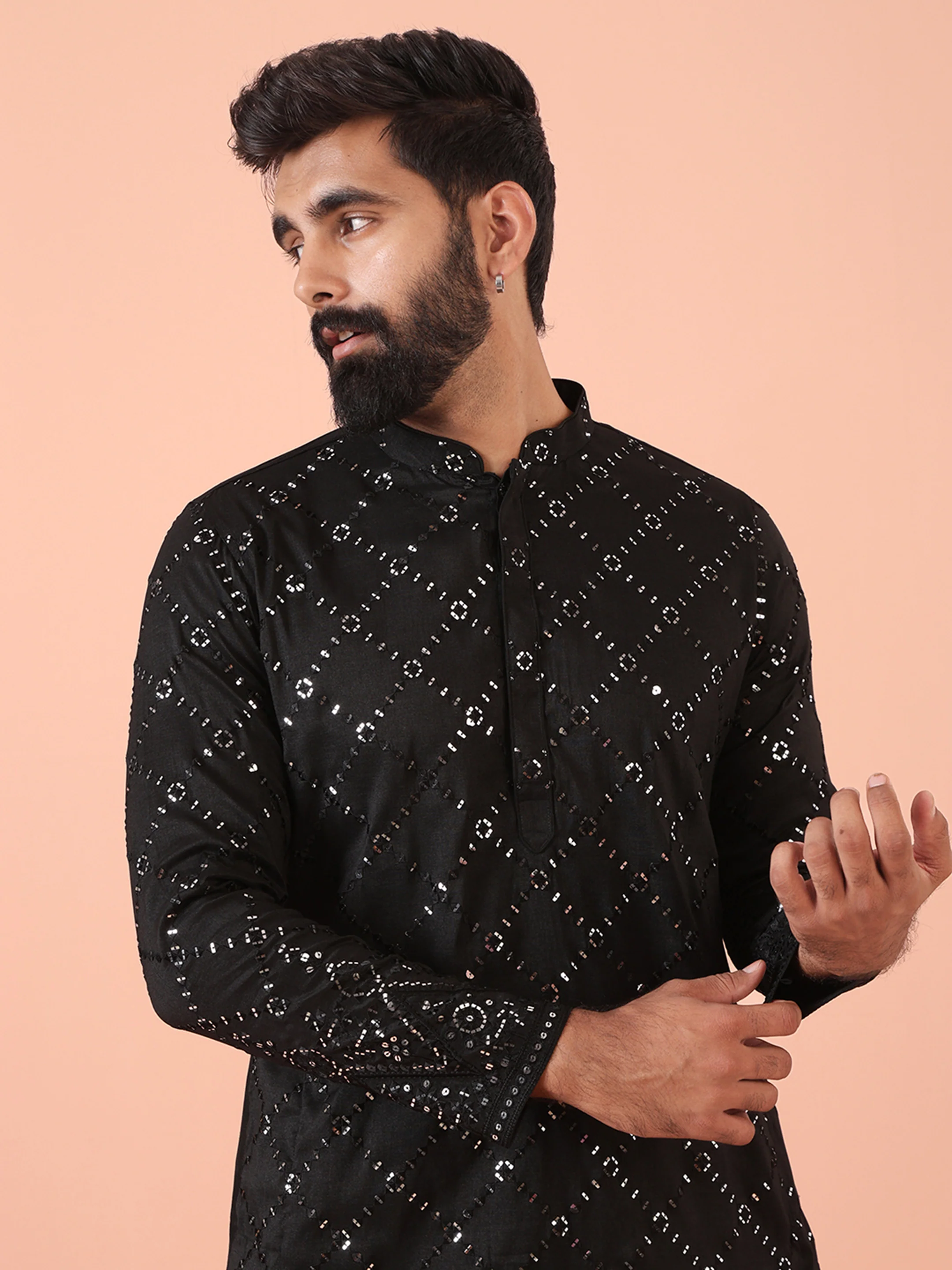 Black Mirror Work Kurta â€“ Festive & Wedding Wear - Image 7