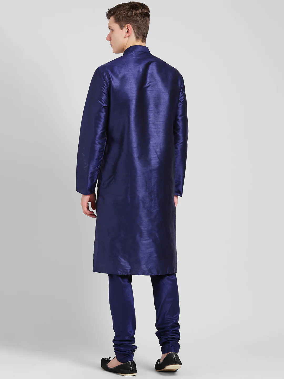 Navy Blue Kurta Churidar Set - Image 4