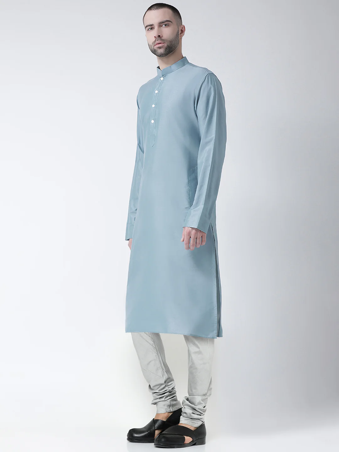 Kisah Men Blue Kurta Dhoti Set - Image 2