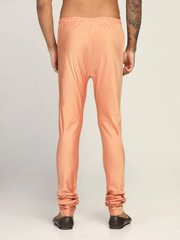 Peach Churidar Bottomwear â€“ Elasticated Ethnic Fit - Image 4