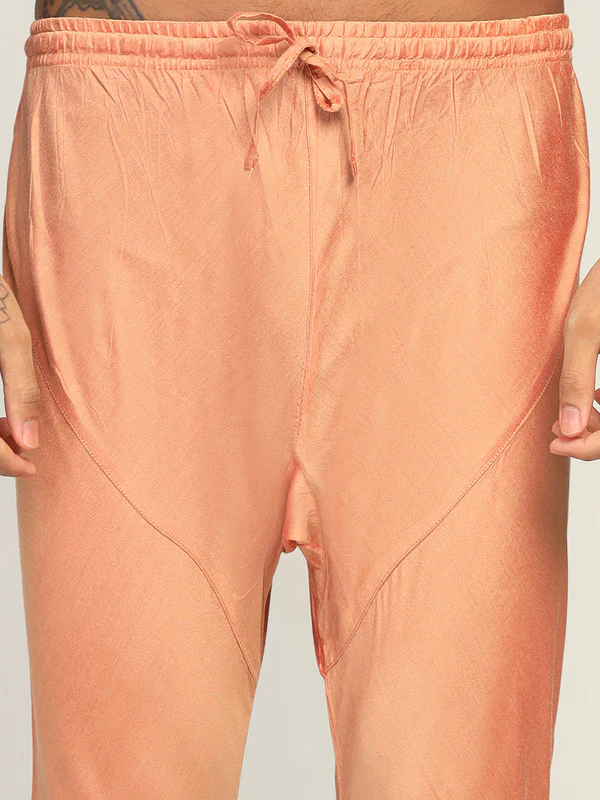 Peach Churidar Bottomwear â€“ Elasticated Ethnic Fit - Image 5