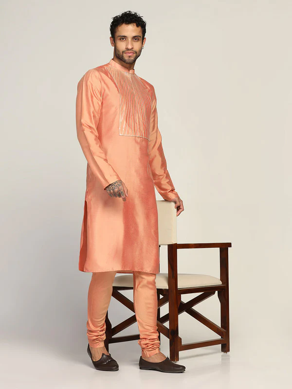 Peach Churidar Bottomwear â€“ Elasticated Ethnic Fit - Image 6