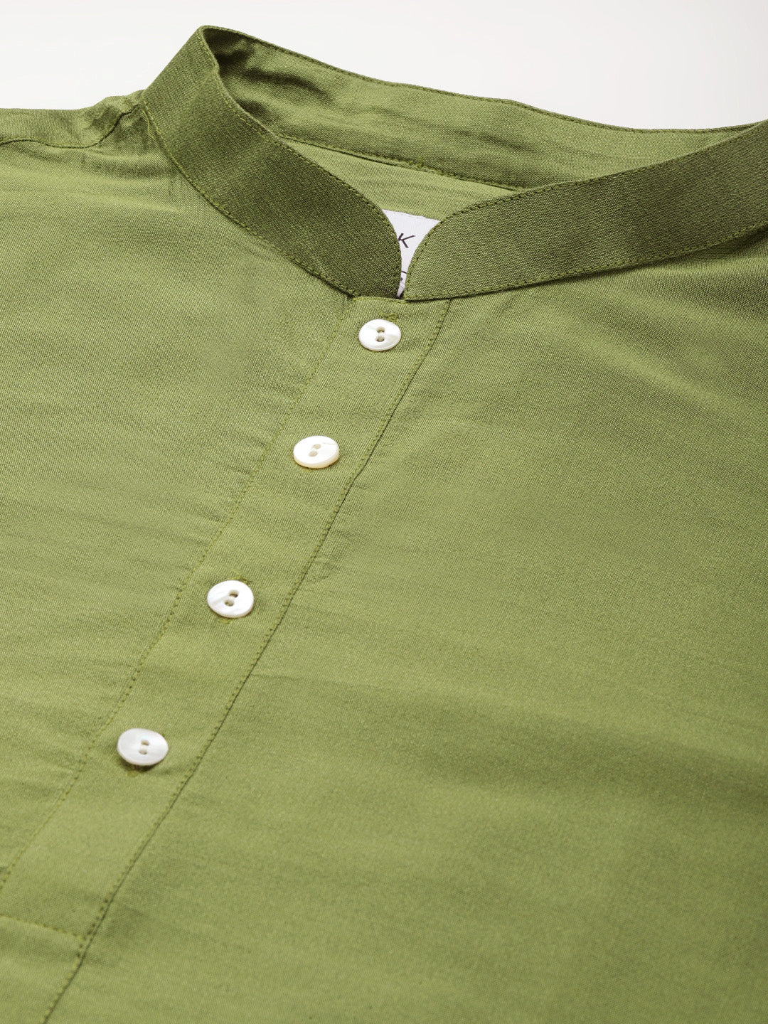Green Silk Kurta Churidar with Embroidered Dupatta - Image 5