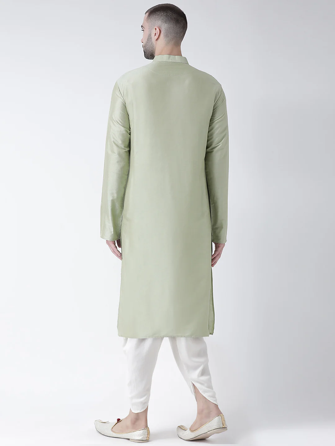 Men Green Kurta Harem Set - Image 3
