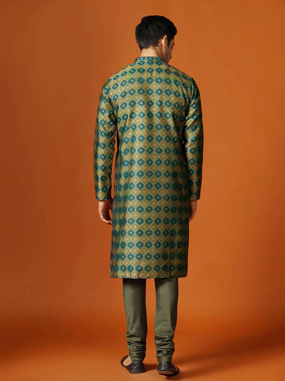 Kisah Men Green Kurta (Set of 1) - Image 4