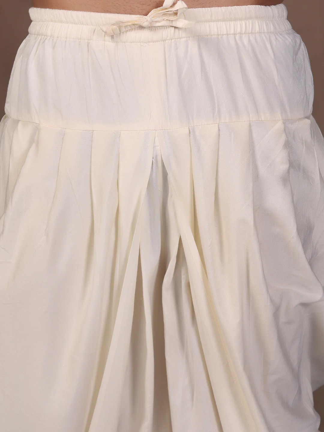 Men Grey Jacquard Indowestern Dhoti Set - Image 6