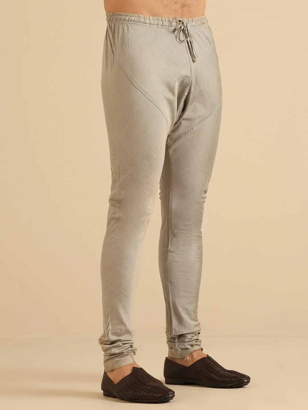 Grey Jacquard Nehru Jacket Kurta Set - Image 7