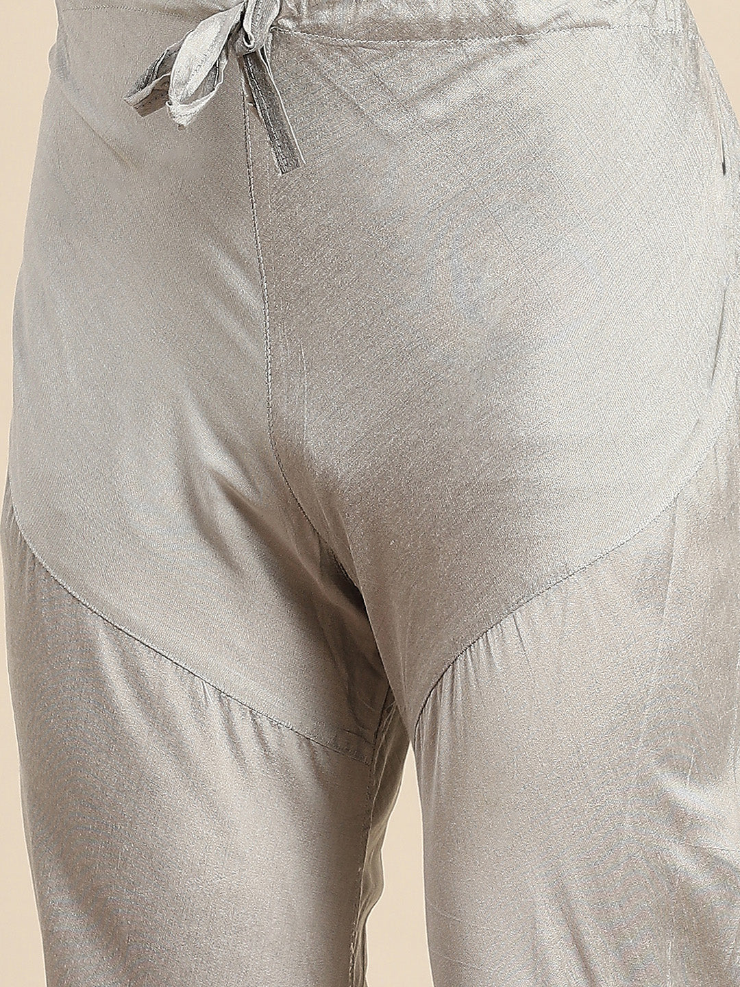 Men Grey Kurta Jacket Set - Image 6