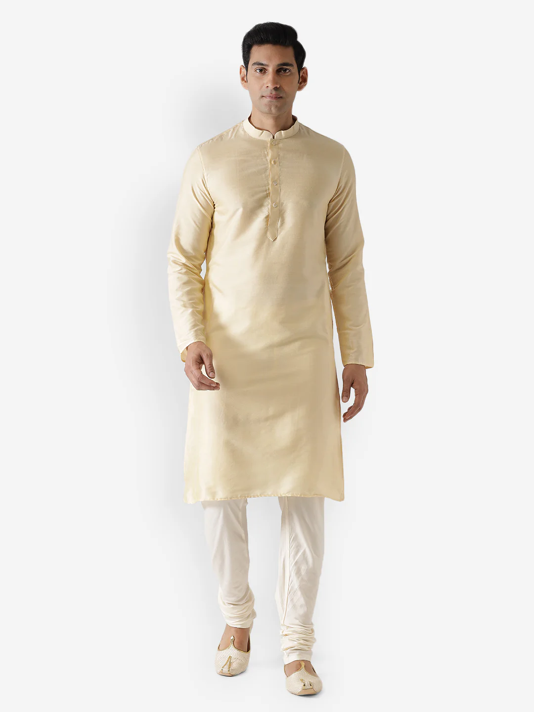 Men Blue Textured Kurta Indowestern Churidar Set - Image 6