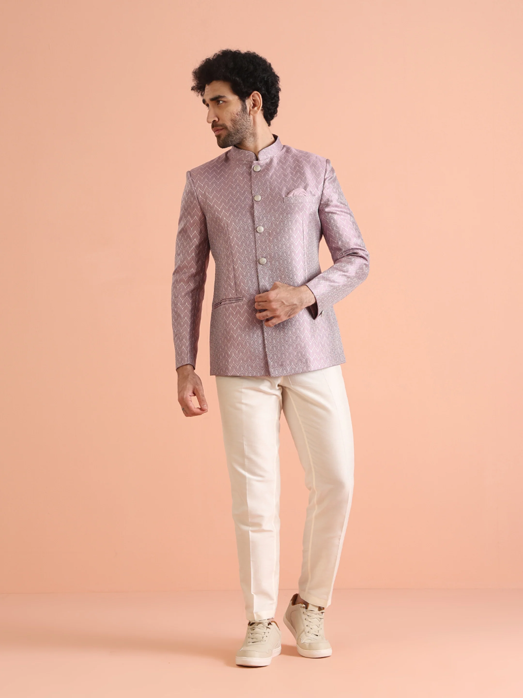 Pink Jodhpuri Bandhgala - Image 7
