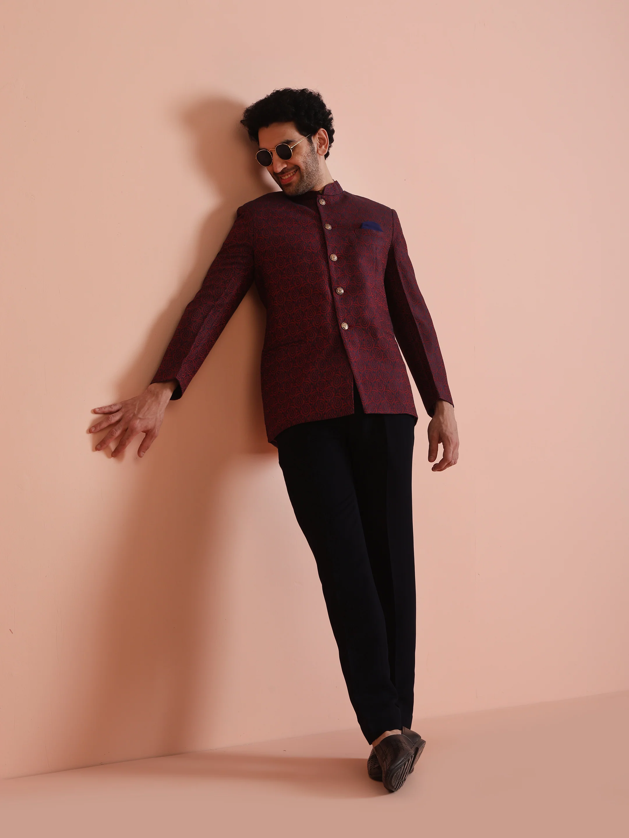 Maroon Jodhpuri Bandhgala - Image 8
