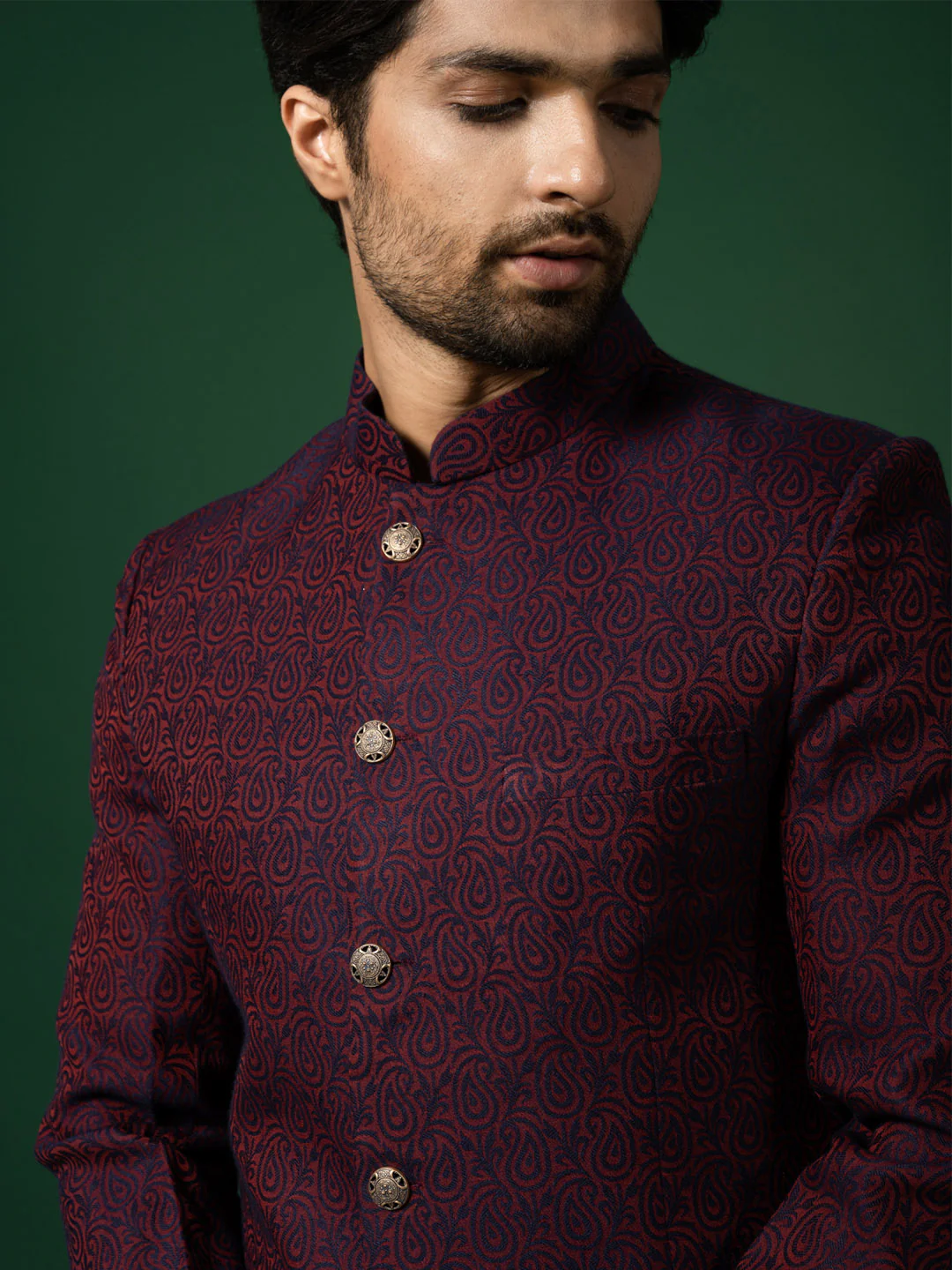 Maroon Jodhpuri Bandhgala Set - Image 5