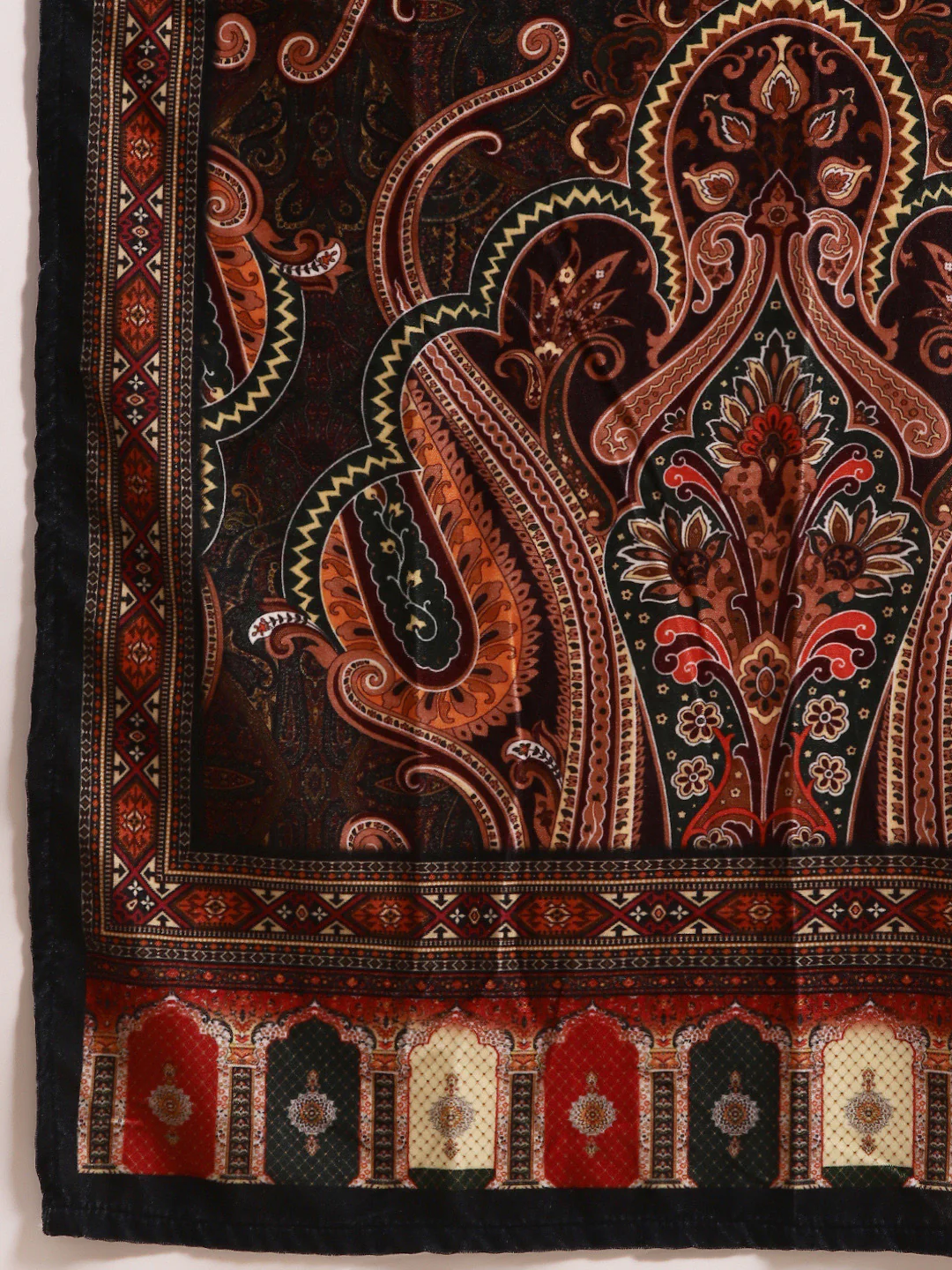 Maroon Silk Blend Kurta Churidar with Dupatta - Image 5