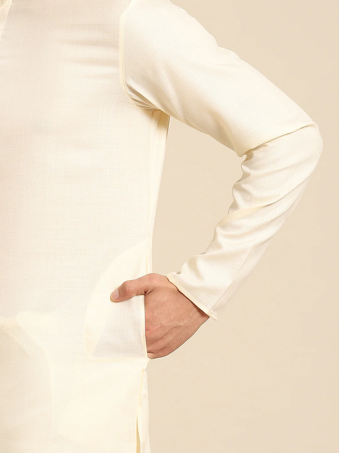 Men Mauve Kurta Jacket Set - Image 2